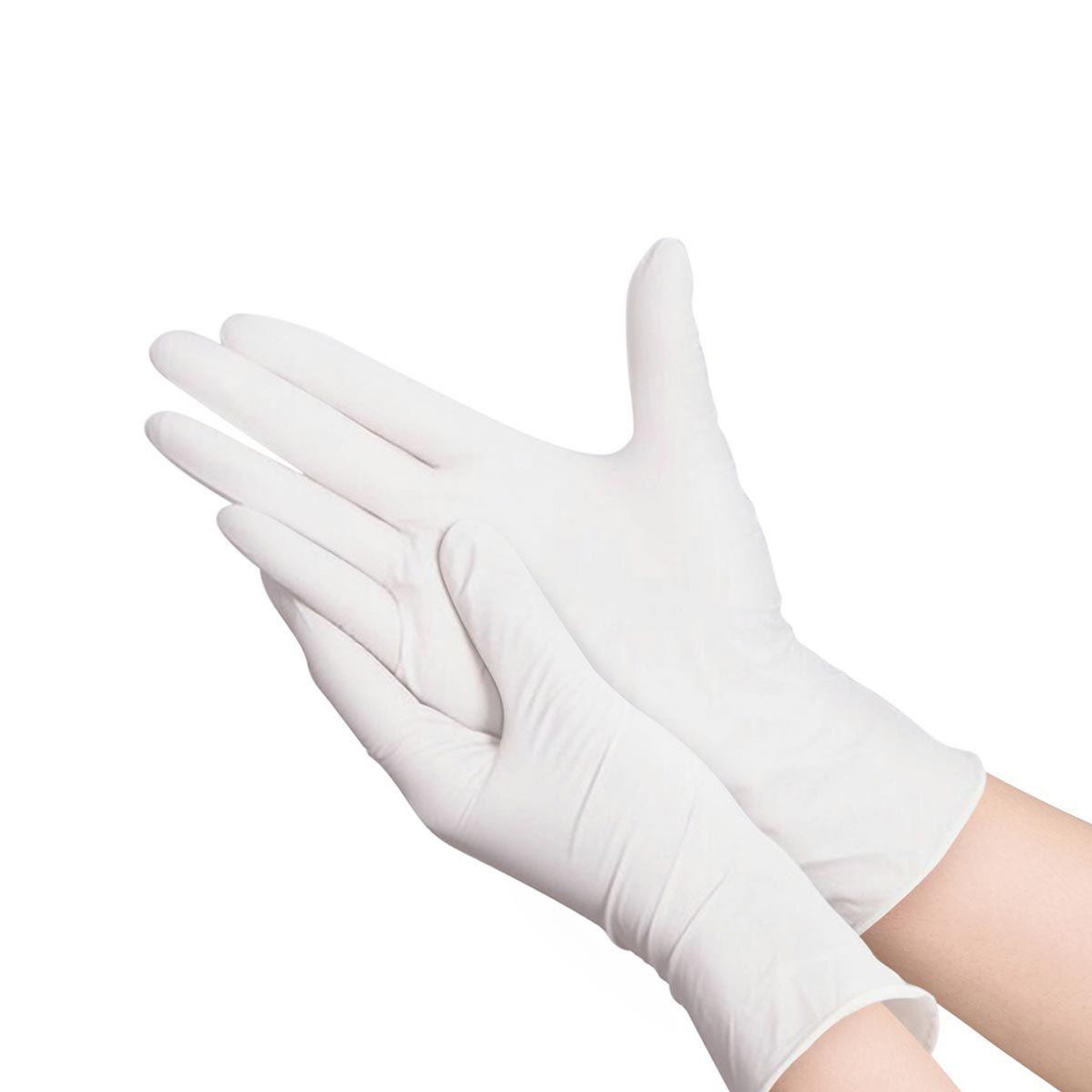 Voir la diapositive 2 : HOMEA Lot de 100 gants de ménage  latex  taille l blanc