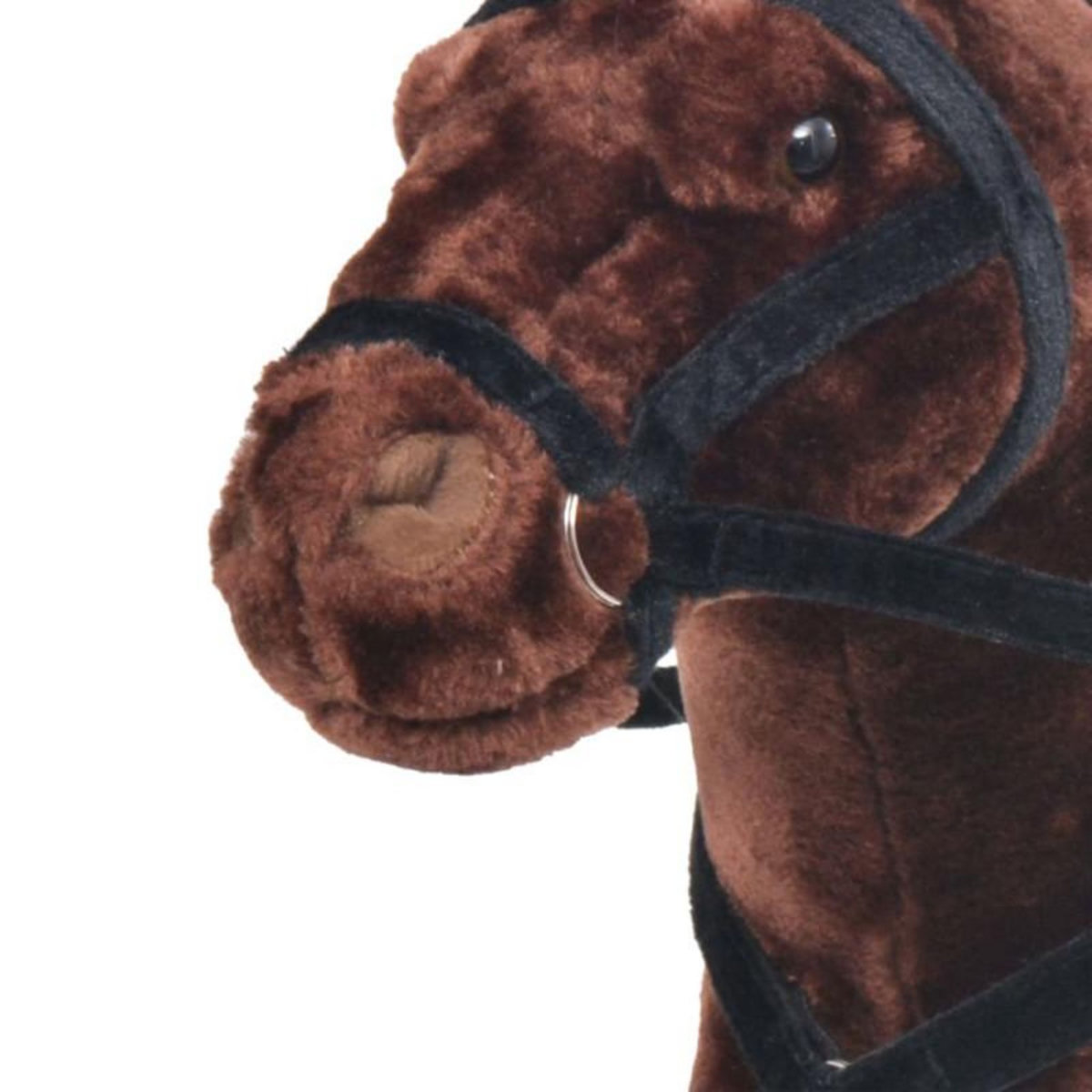 VIDAXL Jouet en peluche Cheval Marron foncé XXL
