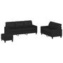Voir la diapositive 2 : VIDAXL Ensemble de canapes 3 pcs avec coussins Noir Similicuir