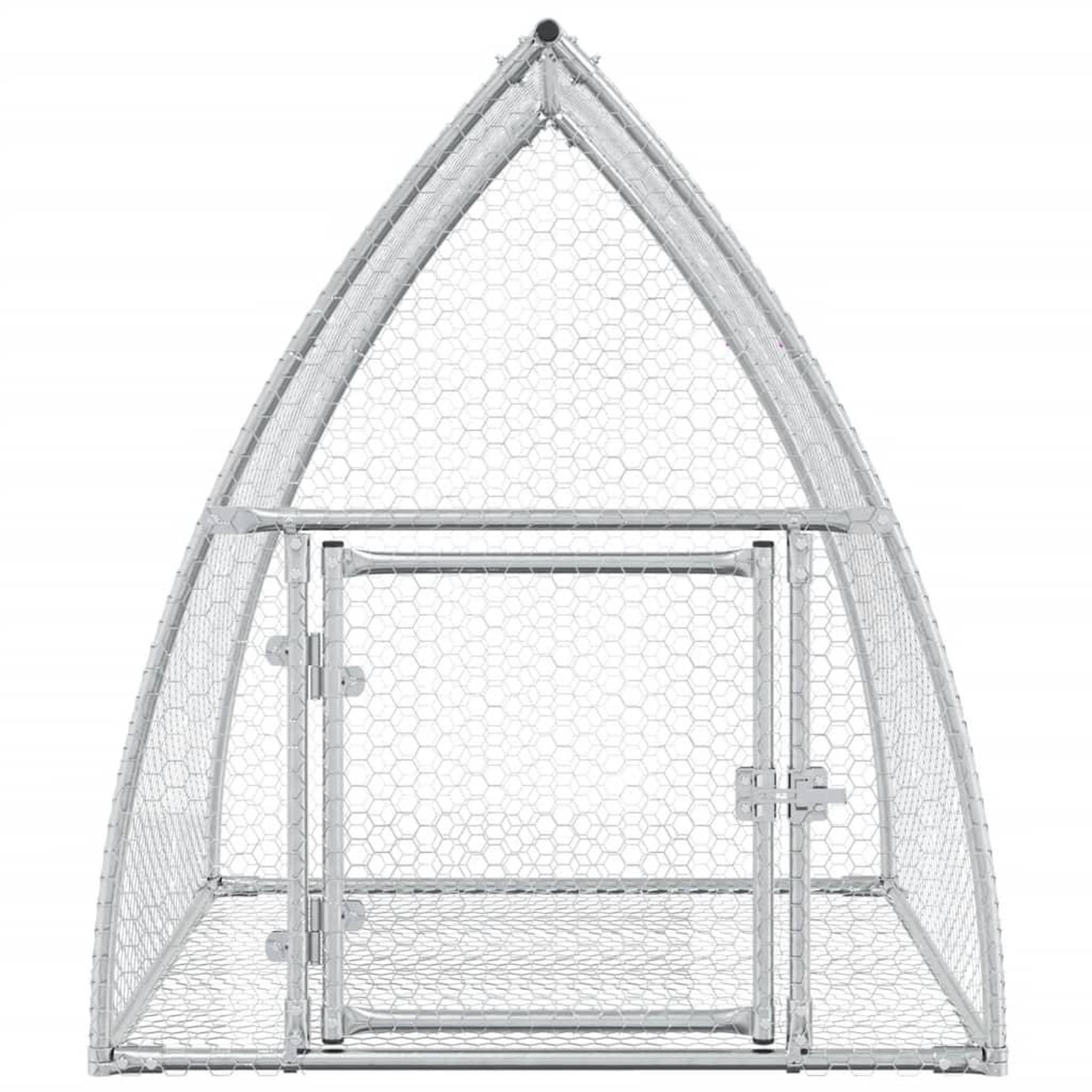 Voir la diapositive 5 : VIDAXL Clapier argente 100x105x120 cm acier galvanise