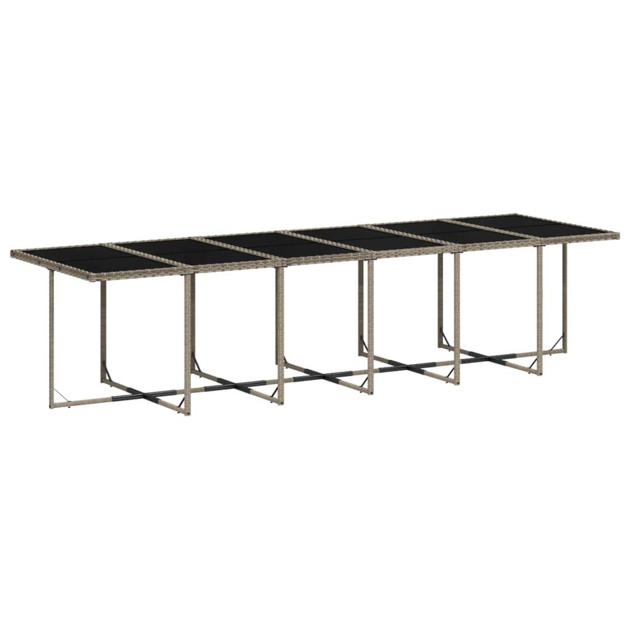 Voir la diapositive 3 : VIDAXL Ensemble a manger de jardin 17 pcs et coussins resine tressee