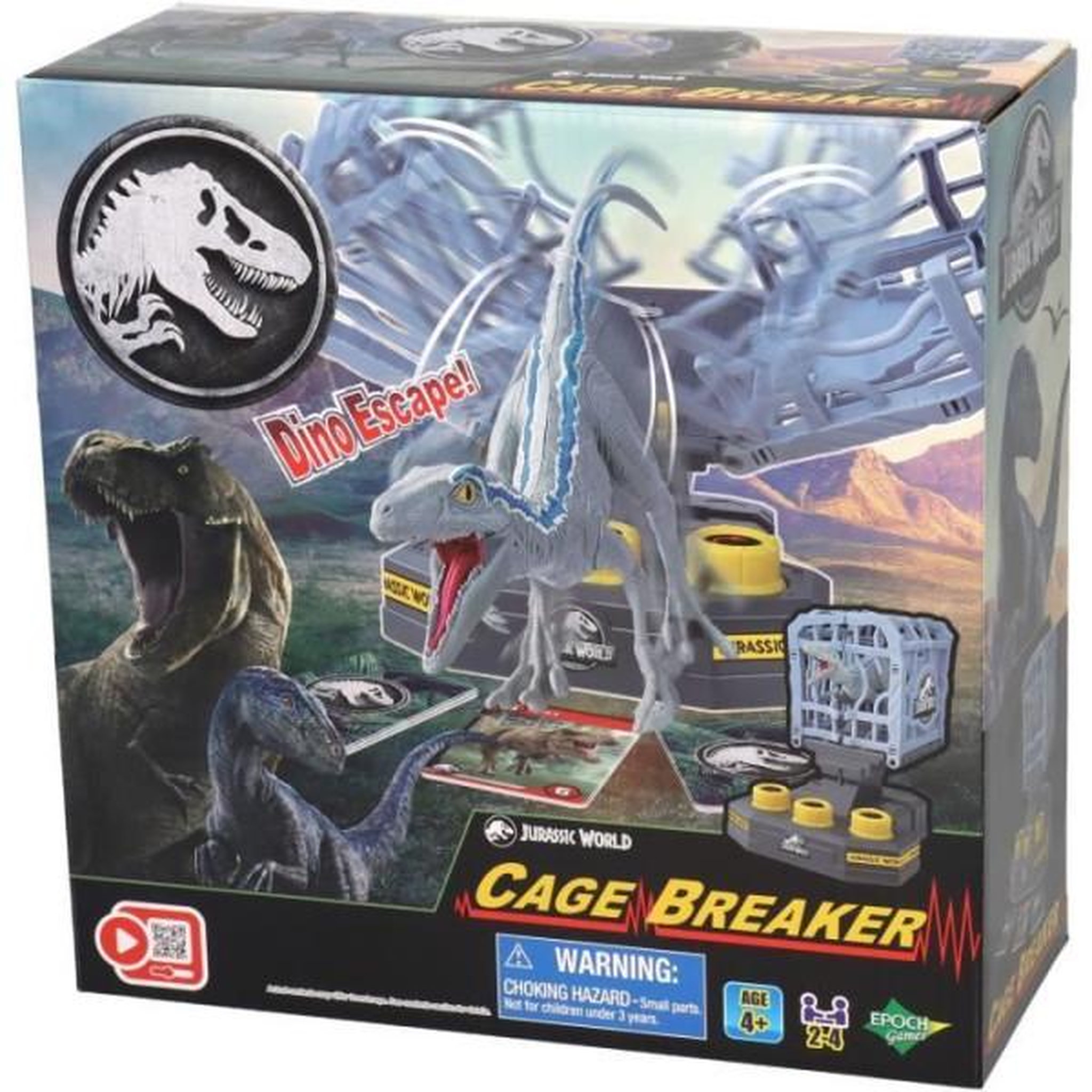 EPOCH Jeu de société avec T-Rex et cage - EPOCH - Jurassic World Cage Breaker