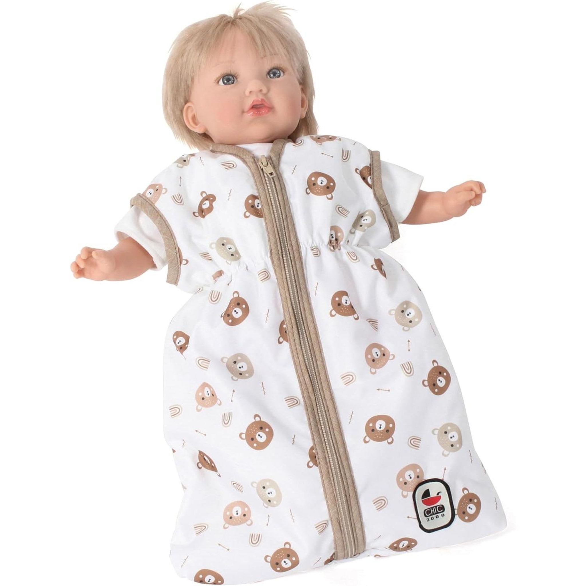 Voir la diapositive 2 : BAYER CHIC 2000 Gigoteuse pour poupées Beige avec oursons