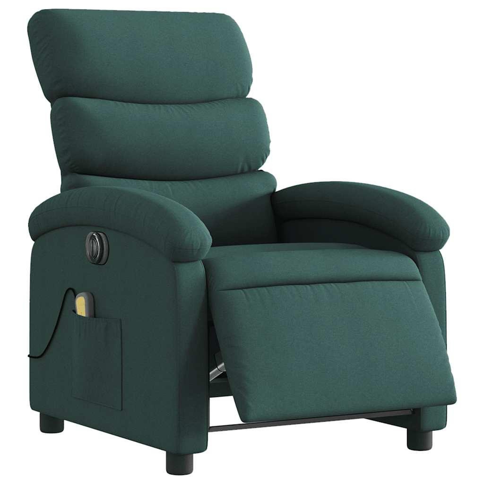 Voir la diapositive 3 : VIDAXL Fauteuil de massage inclinable electrique Vert fonce Tissu