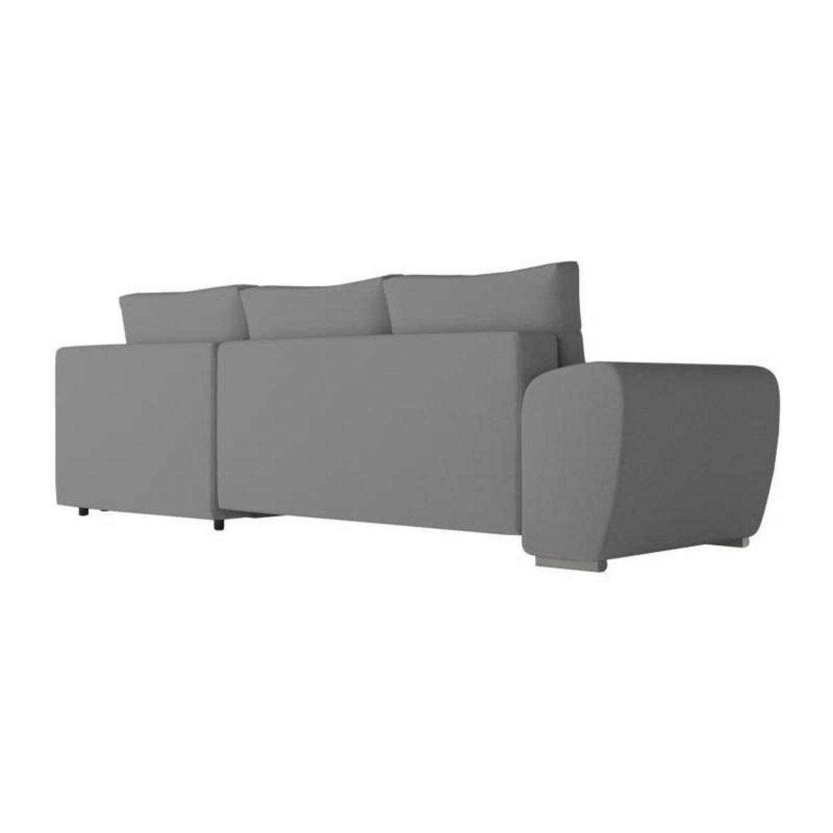 LOUNGITUDE Canapé d'angle convertible CABELLO en tissu gris - LOUNGITUDE - Angle Droit - Occasionnel - 140 x 210 cm