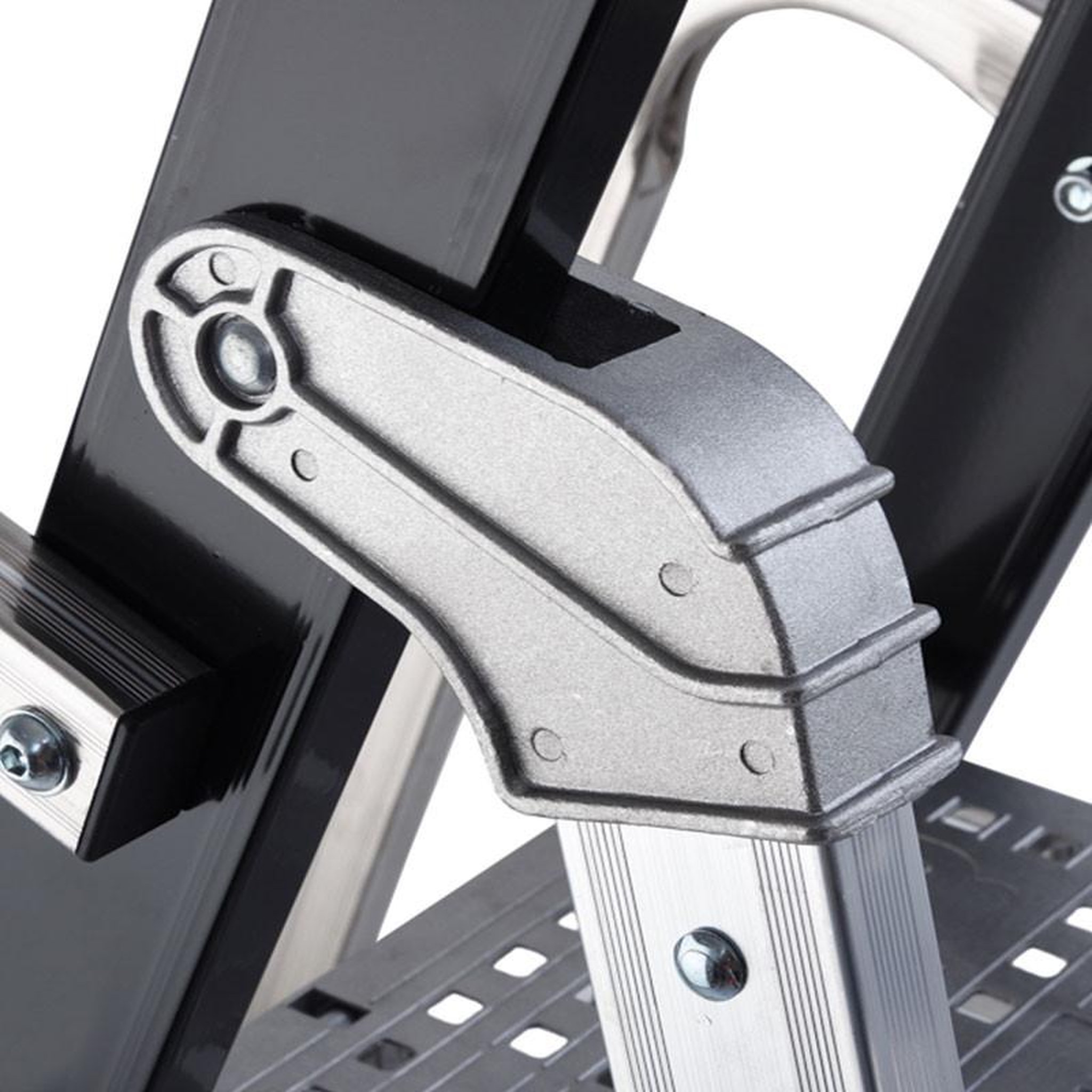 Voir la diapositive 4 : HAILO Escabeau professionnel de chantier roulant pliable en aluminium 6 marches hailo