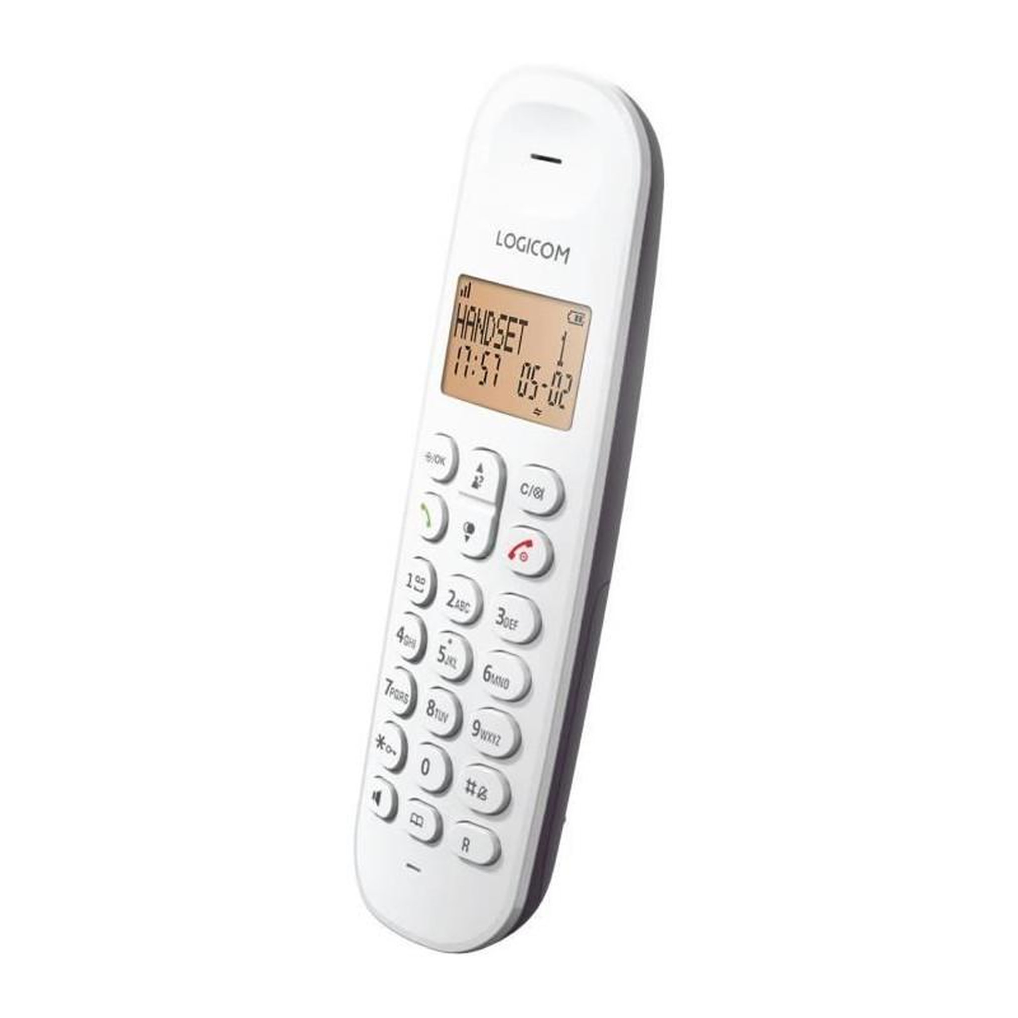 Voir la diapositive 3 : Logicom Téléphone fixe sans fil - LOGICOM - DECT ILOA 150 SOLO - Aubergine - Sans répondeur