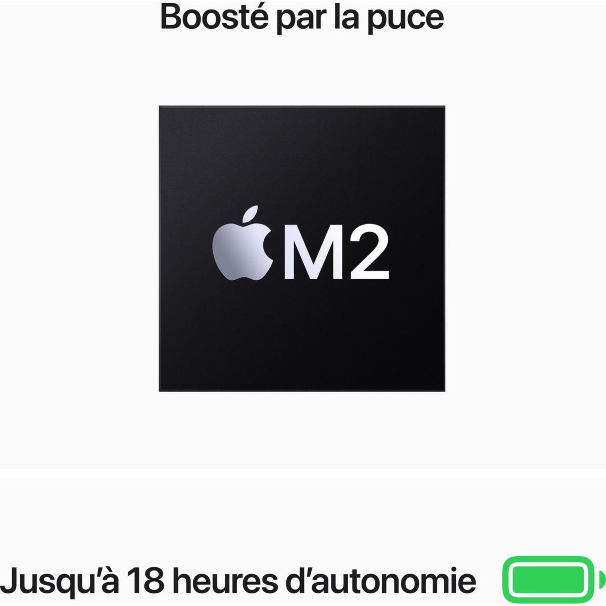 Voir la diapositive 4 : APPLE Ordinateur Apple Air 13' M2 8Go RAM 512Go SSD Argent