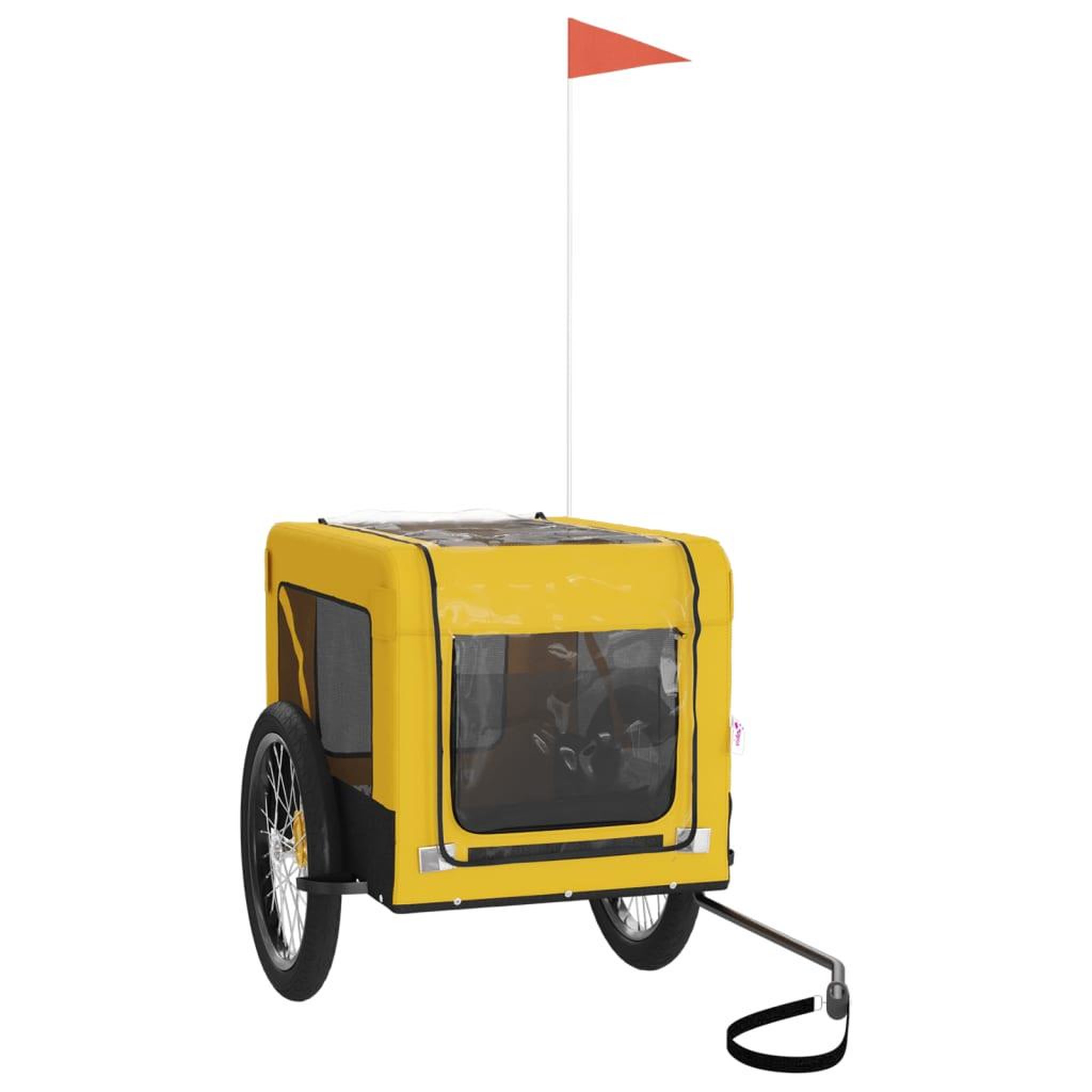 Voir la diapositive 4 : VIDAXL Remorque de velo pour animaux de compagnie jaune et noir