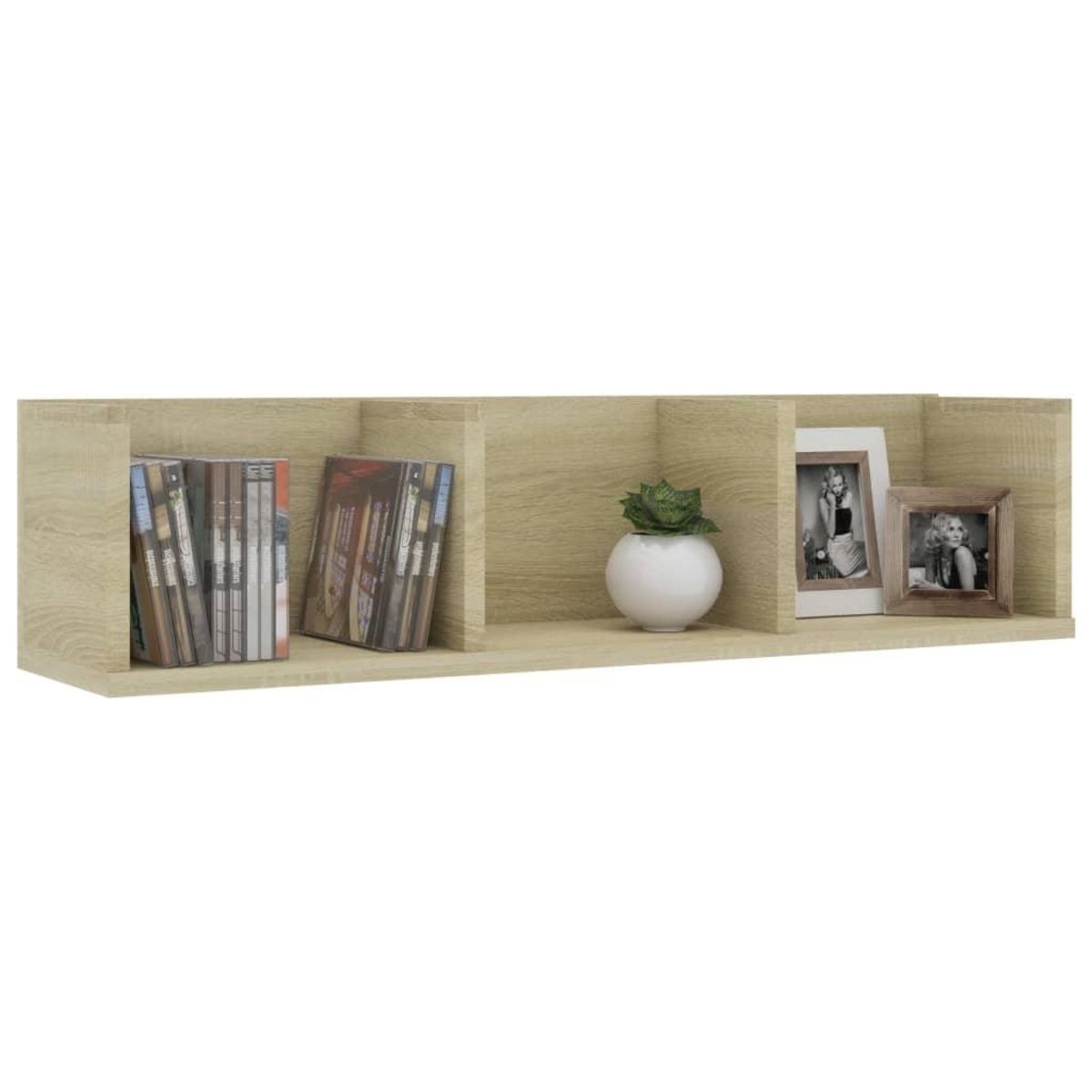 VIDAXL Etagere murale a CD Chene sonoma 75x18x18 cm Bois d'ingenierie