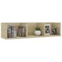 Voir la diapositive 3 : VIDAXL Etagere murale a CD Chene sonoma 75x18x18 cm Bois d'ingenierie