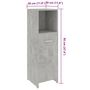 Voir la diapositive 6 : VIDAXL Armoire de salle de bain Gris beton 30x30x95 cm Bois ingenierie