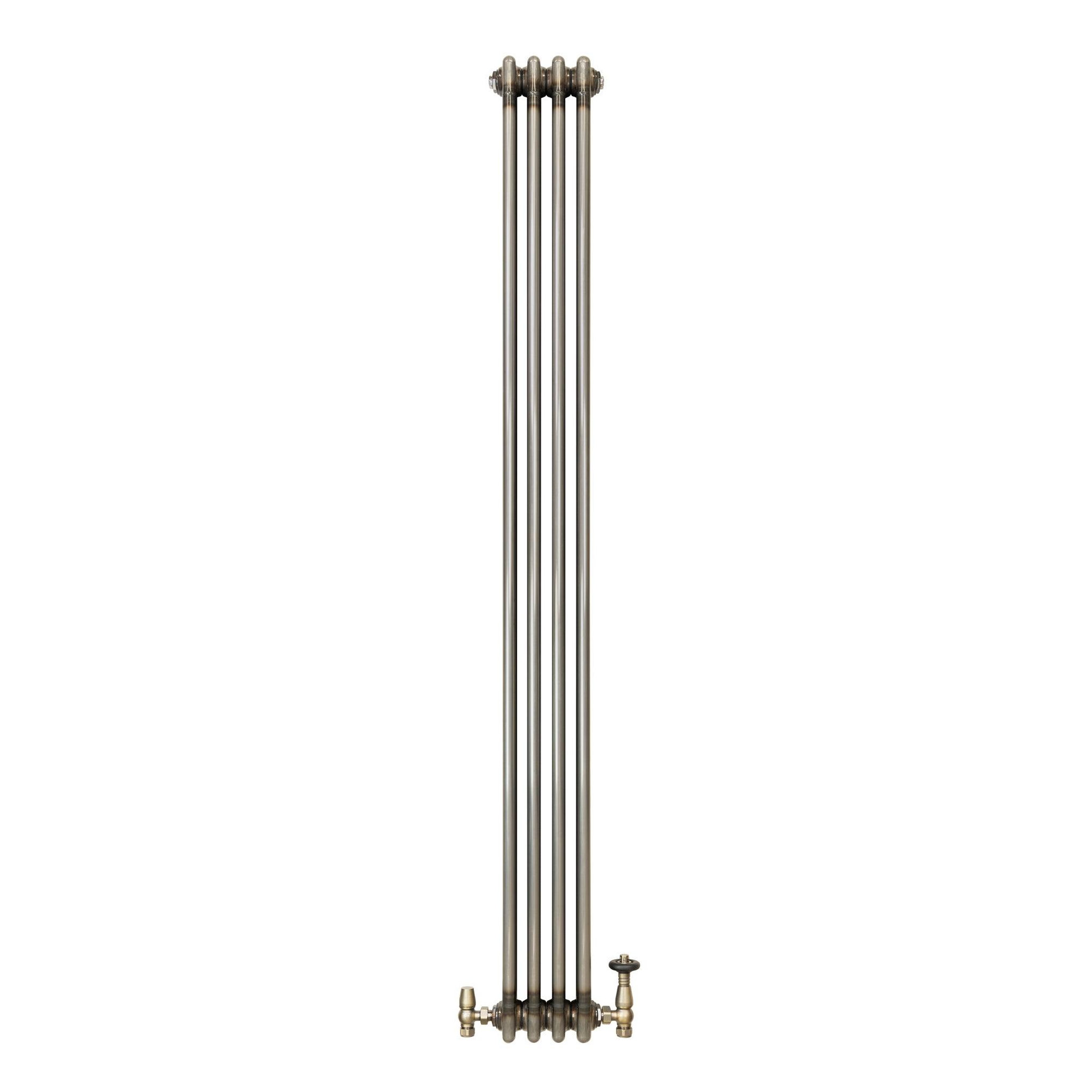 Voir la diapositive 2 : MONSTERSHOP Radiateur traditionnel à 3 colonnes & vannes - 1800 x 200 mm - métal brut