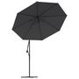 Voir la diapositive 6 : VIDAXL Tissu de remplacement pour parasol deporte noir 300 cm
