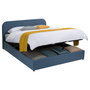 Voir la diapositive 6 : Rendez vous déco Lit double avec coffre 140x190 cm en tissu bleu-Tilly