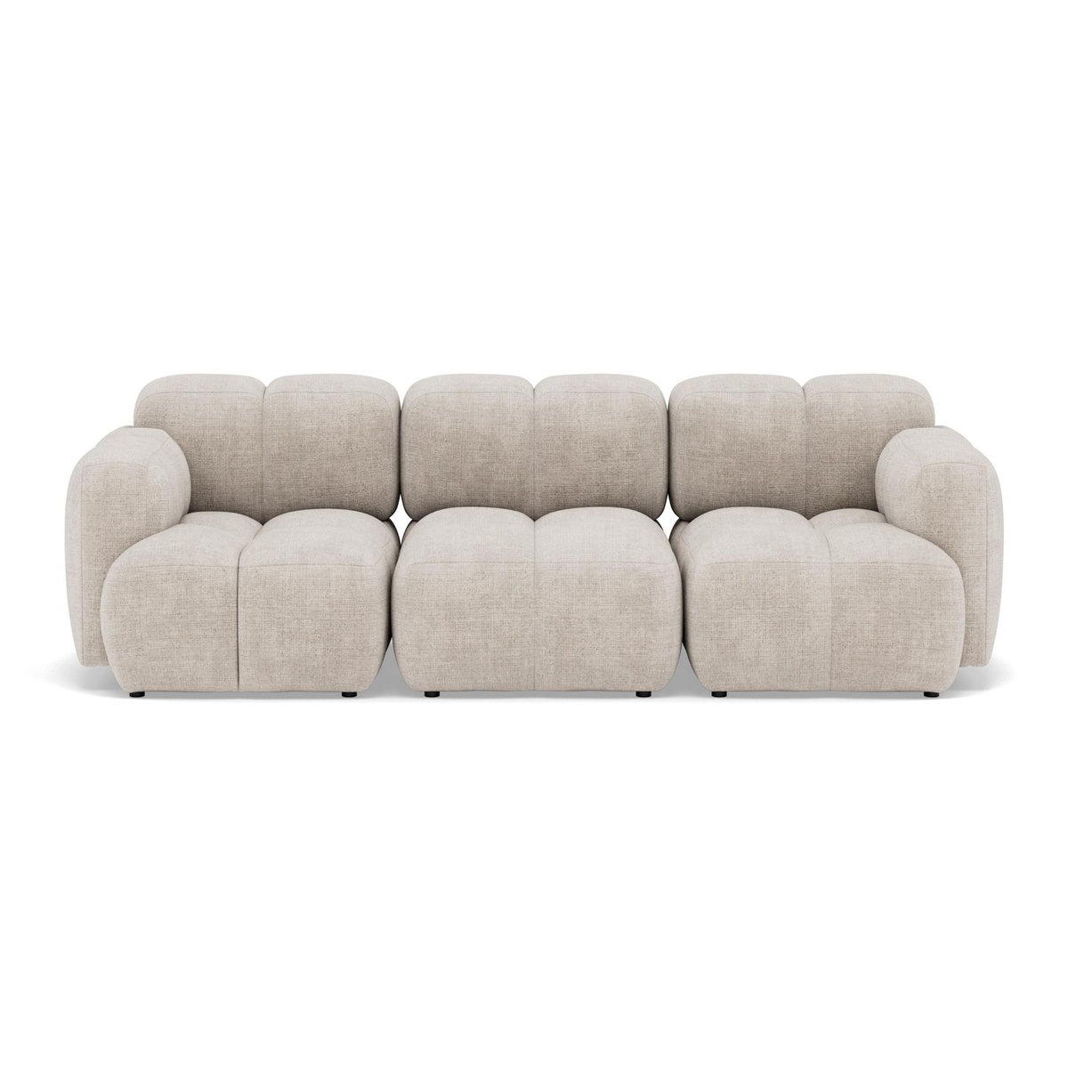 LISA DESIGN Grace - canapé modulable 3 places en velours texturé