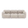 Voir la diapositive 1 : LISA DESIGN Grace - canapé modulable 3 places en velours texturé