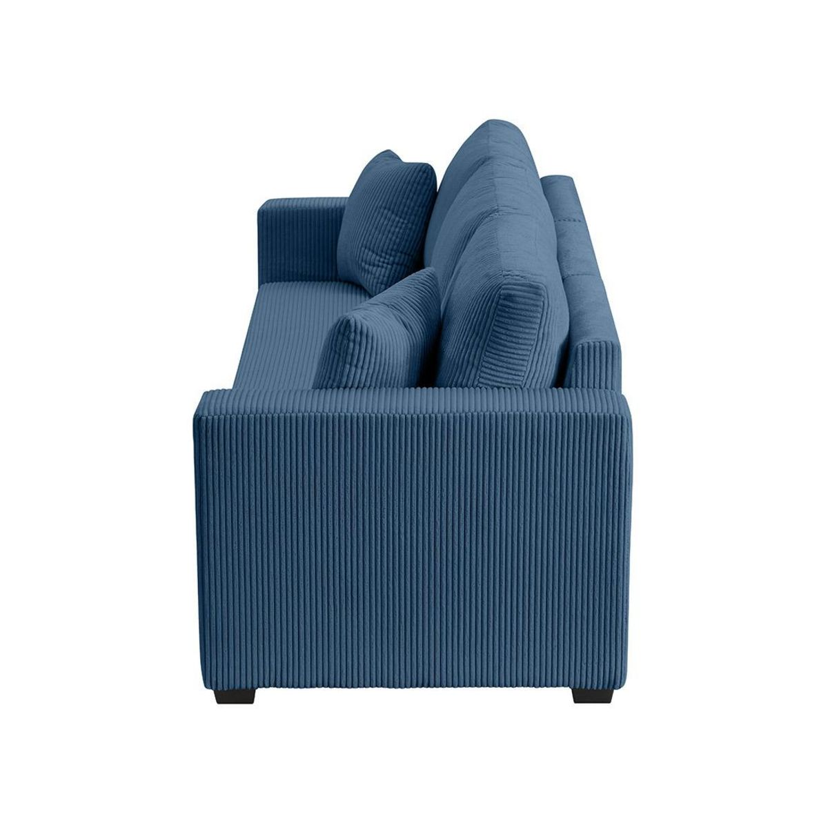 BEST MOBILIER Cyrus - canapé droit 3 places convertible en velours côtelé