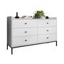 Voir la diapositive 2 : BEST MOBILIER Filipo - commode - blanc - 130 cm