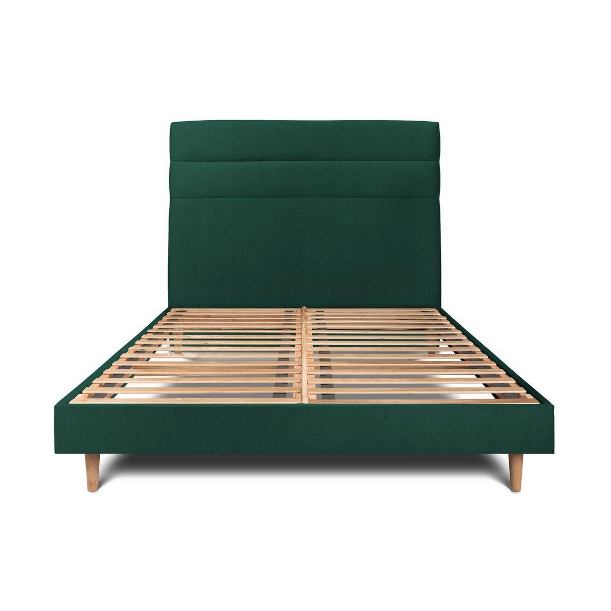 Sommeil de Plomb Lit avec tête de lit lignes velours et sommier kit - Hauteur totale : 29cm