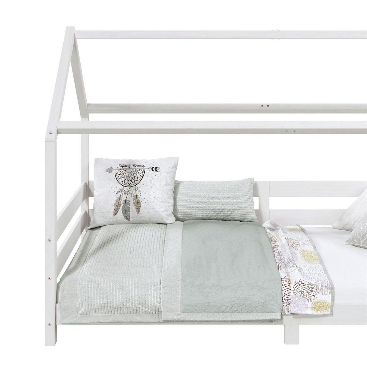 IDIMEX Lit cabane FINA 90 x 190 cm, en pin massif