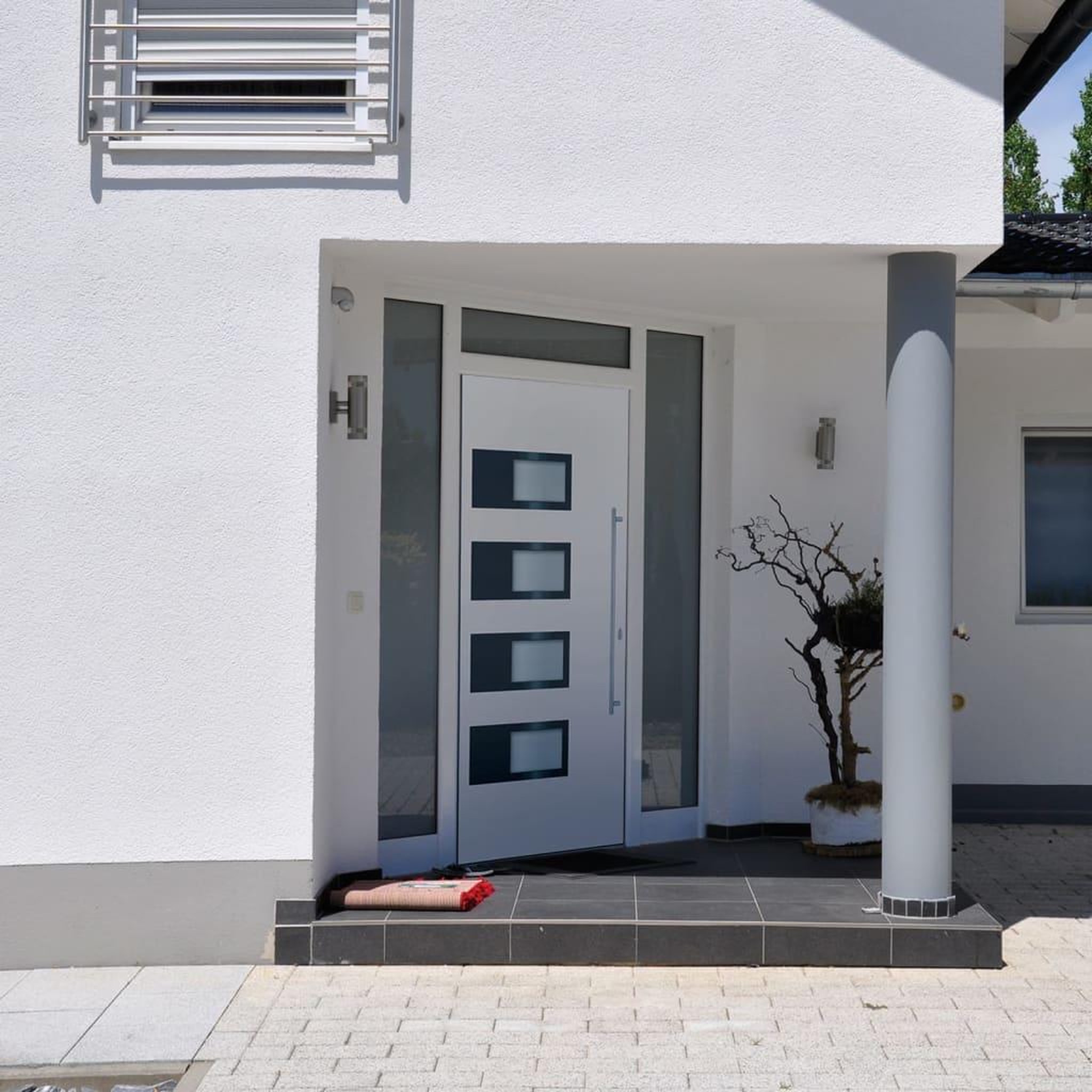 VIDAXL Porte d'entree Blanc 110x210 cm Aluminium et PVC