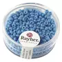 Rayher Rocailles, 2,6 mm ø, opaques, bleu clair, boîte 17 g