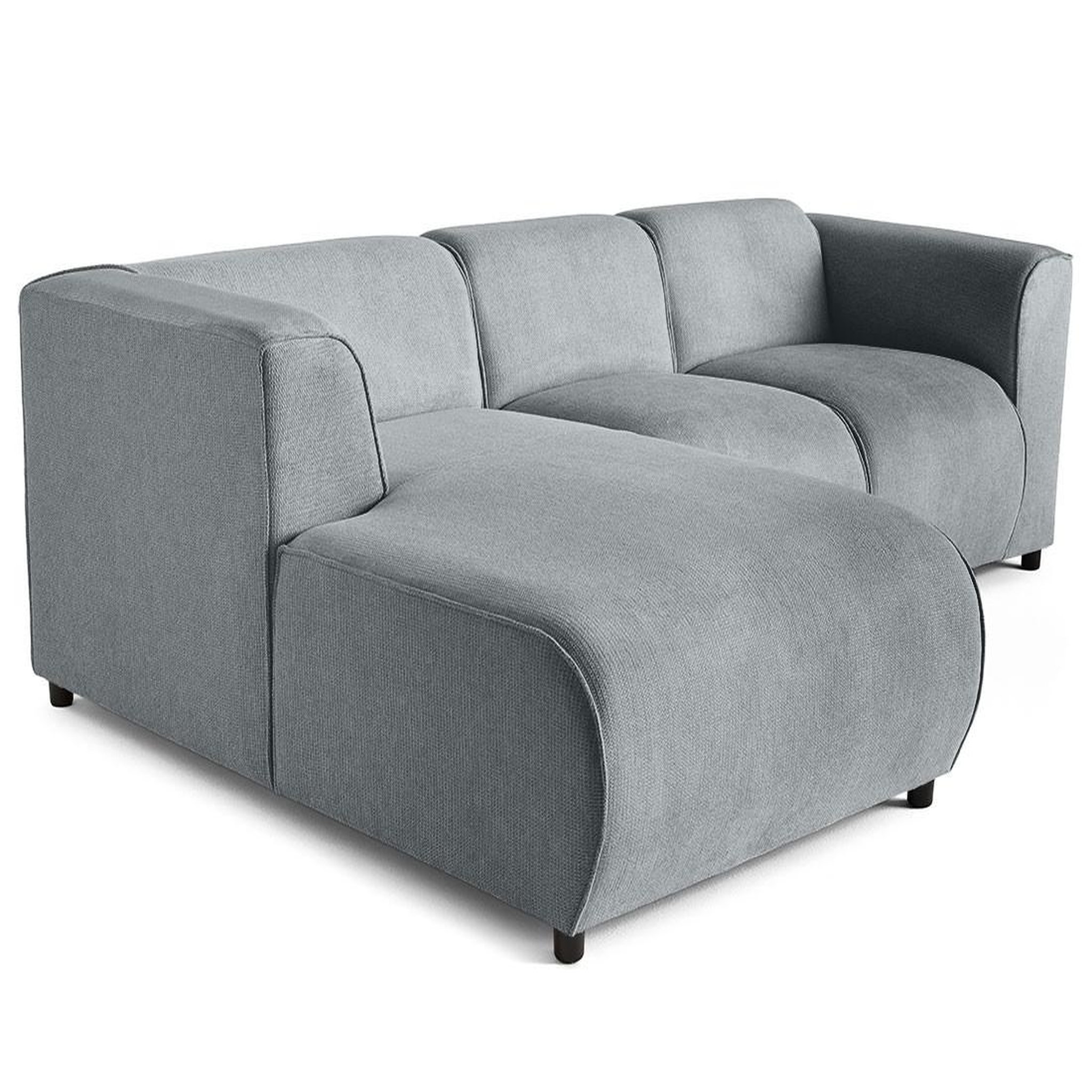 Voir la diapositive 2 : LISA DESIGN Suaro - canapé modulable d'angle gauche 4 places en tissu texturé