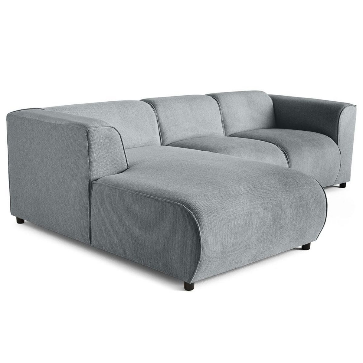 LISA DESIGN Suaro - canapé modulable d'angle gauche 4 places en tissu texturé