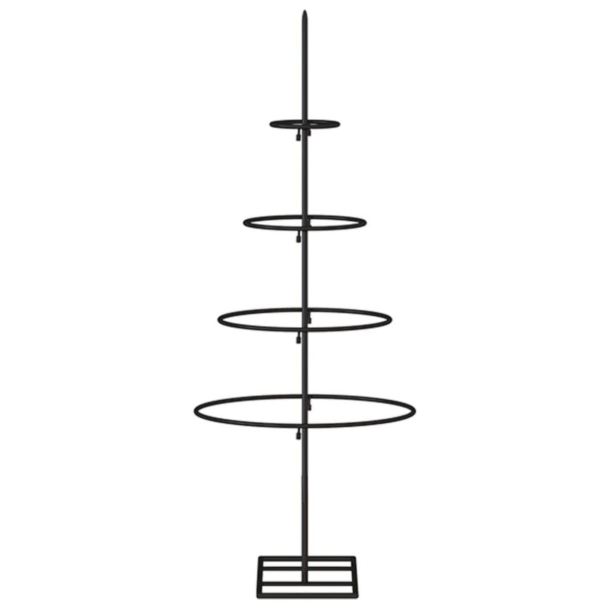 VIDAXL Arbre de Noël en metal pour decoration noir 60 cm