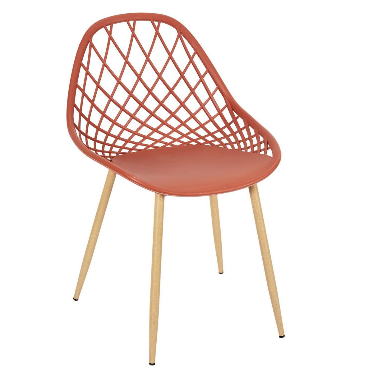 TOILINUX Lot de 4 chaises d'extérieur Malaga en polypropylène