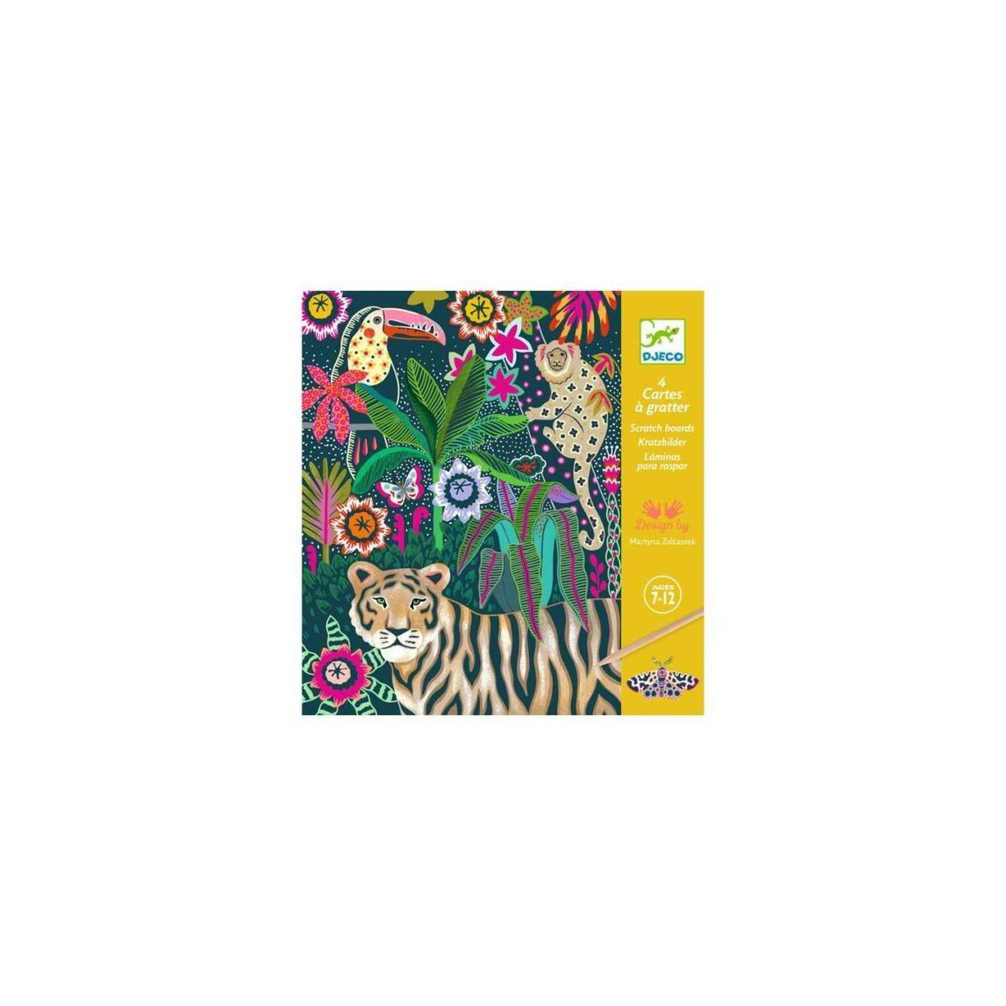 Djeco 4 cartes à gratter - rococo