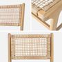 Voir la diapositive 5 : SWEEEK Lot de 4 chaises de jardin Ocara. cannage et bois. L 61 x 51 x 85cm