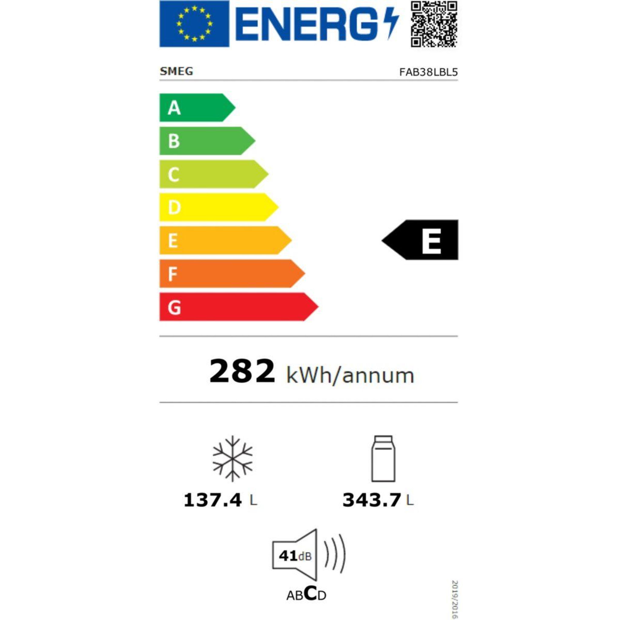 Voir la diapositive 5 : SMEG Réfrigérateur combiné fab38lbl5 noir