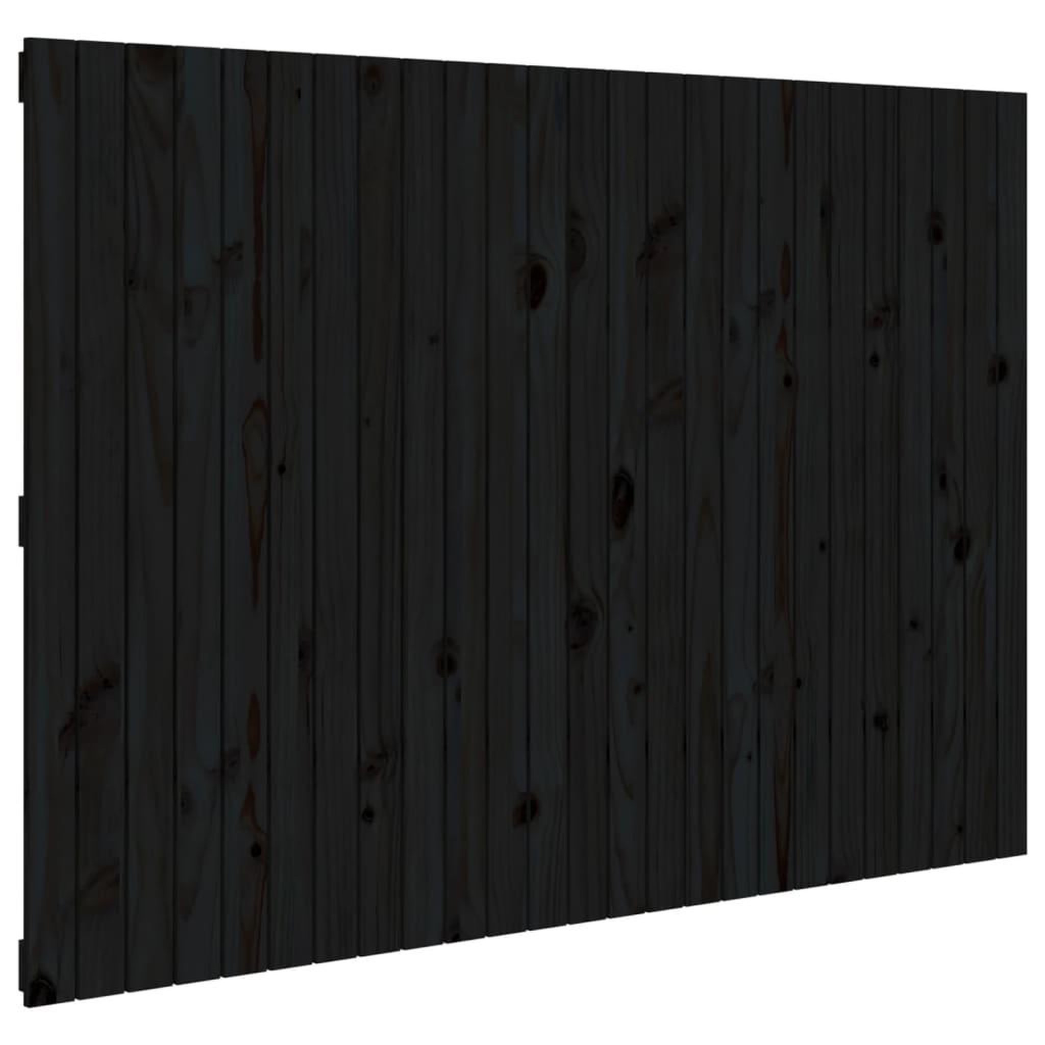 Voir la diapositive 2 : VIDAXL Tete de lit murale Noir 159,5x3x110 cm Bois massif de pin
