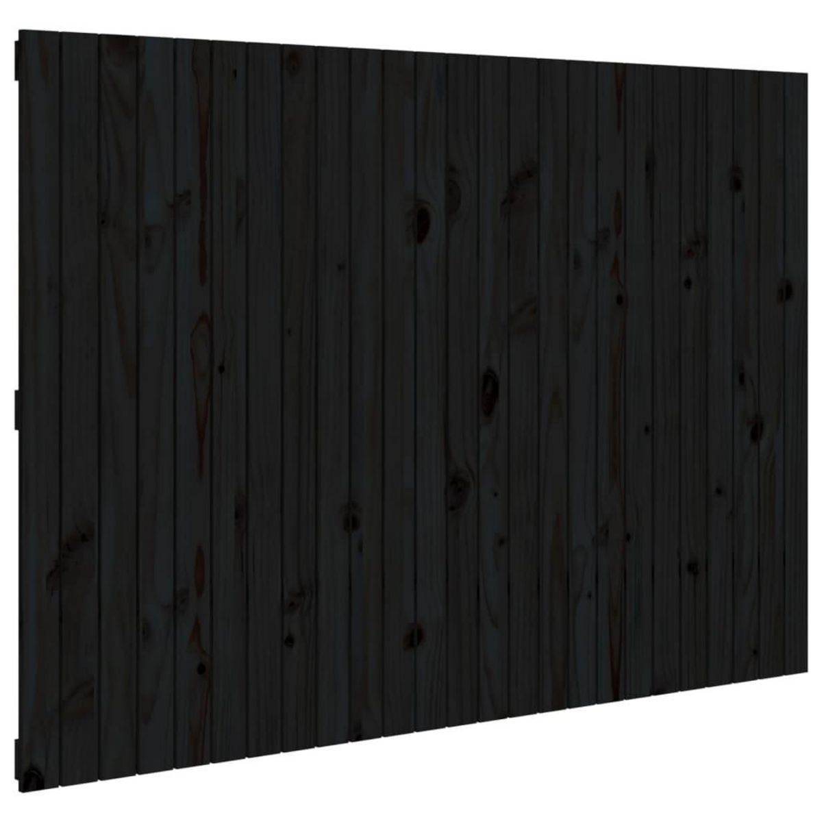 VIDAXL Tete de lit murale Noir 159,5x3x110 cm Bois massif de pin