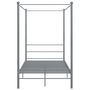 Voir la diapositive 4 : VIDAXL Cadre de lit a baldaquin Gris Metal 120x200 cm