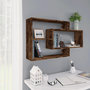 Voir la diapositive 1 : VIDAXL Etagere murale chene fume 104x20x58,5 cm bois d'ingenierie