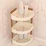 Voir la diapositive 2 : FIVE Étagère d'Angle de Douche 3 Niveaux  Natureo  45cm Blanc