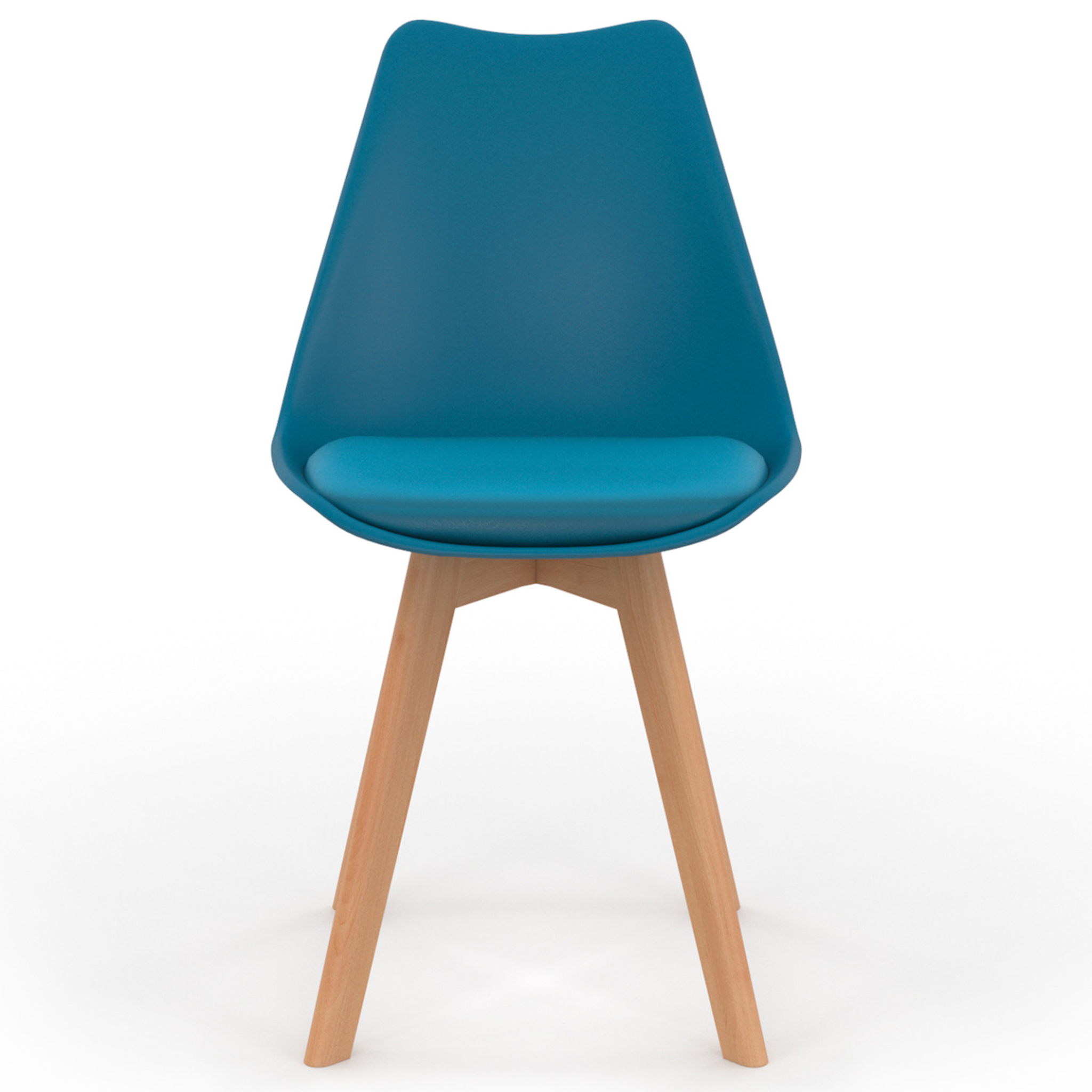 Voir la diapositive 3 : ID MARKET Lot de 4 chaises scandinaves sara mix color gris foncé, gris clair, blanc et bleu