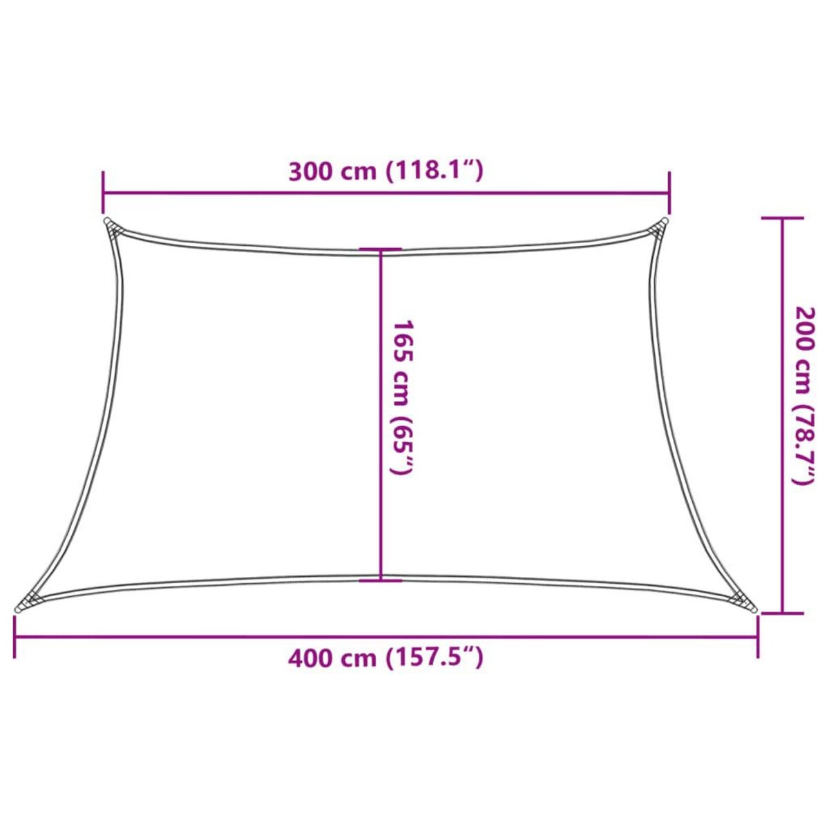 VIDAXL Voile d'ombrage 160 g/m^2 Rouge 3/4x2 m PEHD