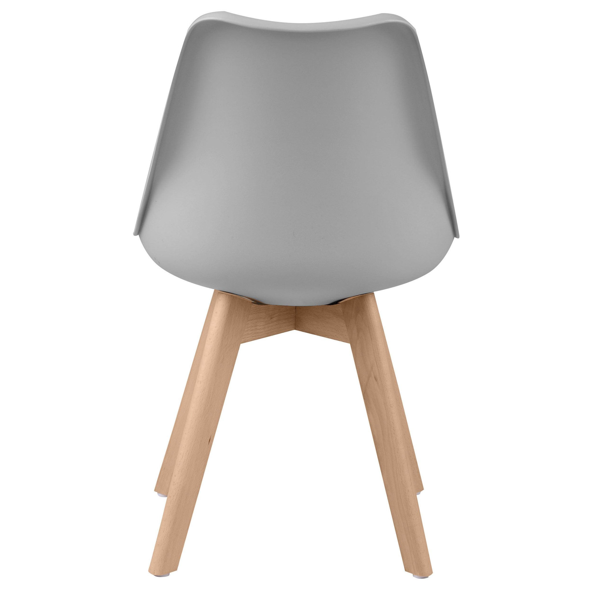 Voir la diapositive 3 : MAISON PAVANE Lot de 2 chaises gris clair et pieds bois-skandi