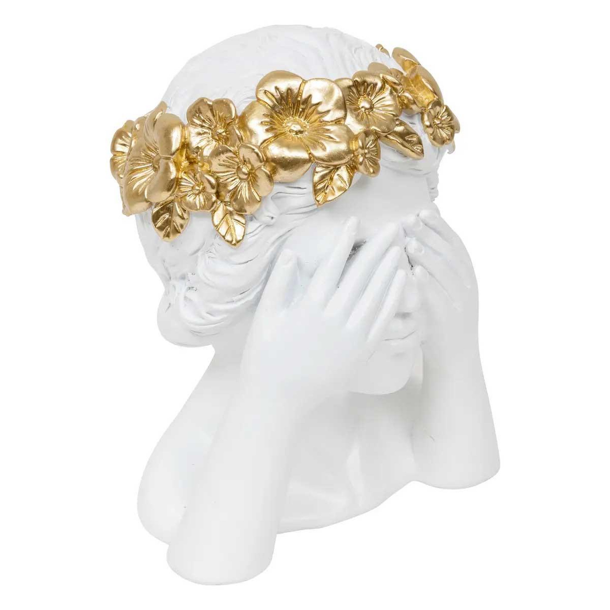 ATMOSPHERA Tête femme déco  wild romance  22cm blanc