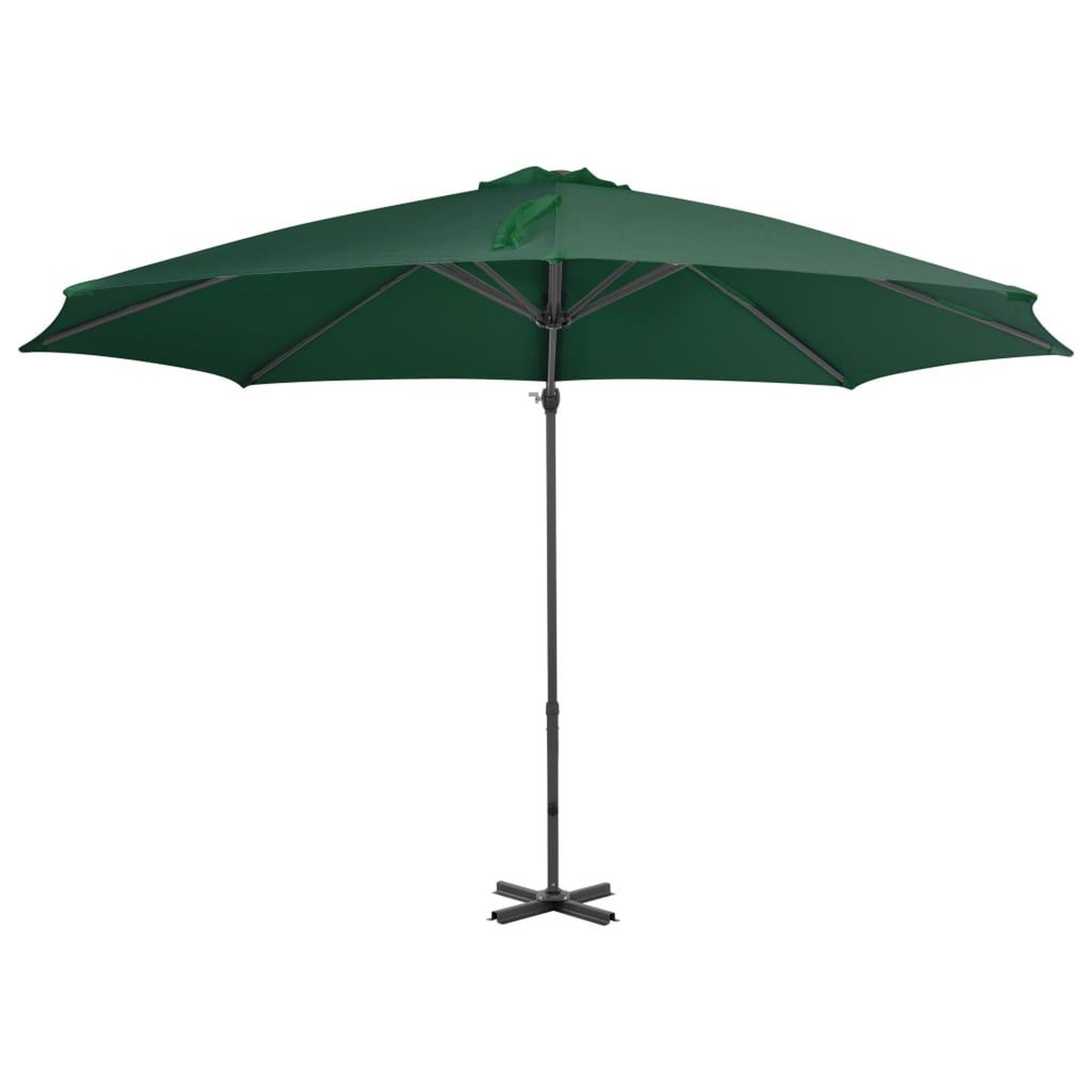 Voir la diapositive 2 : VIDAXL Parasol de jardin en porte-a-faux et poteau en aluminium vert