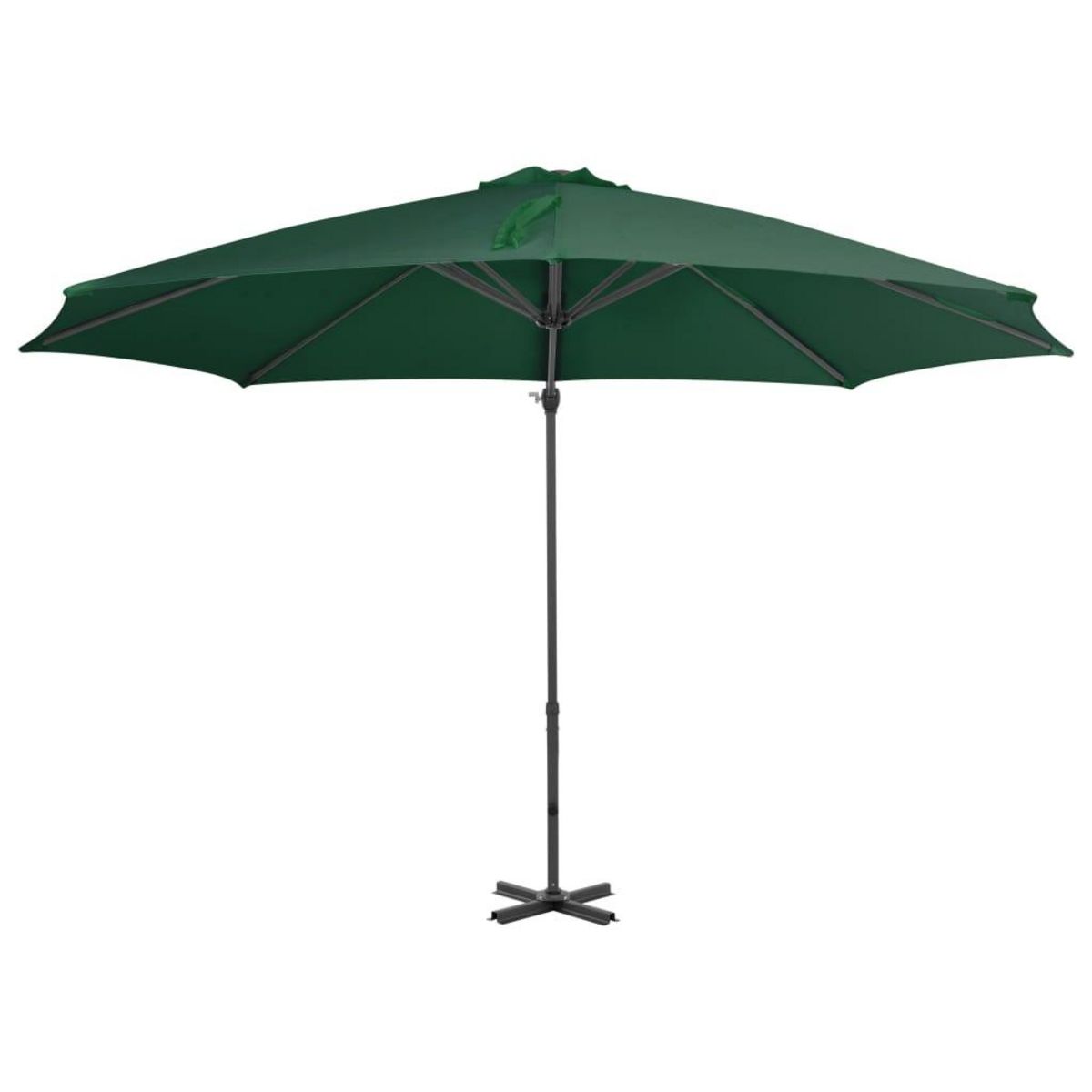VIDAXL Parasol de jardin en porte-a-faux et poteau en aluminium vert