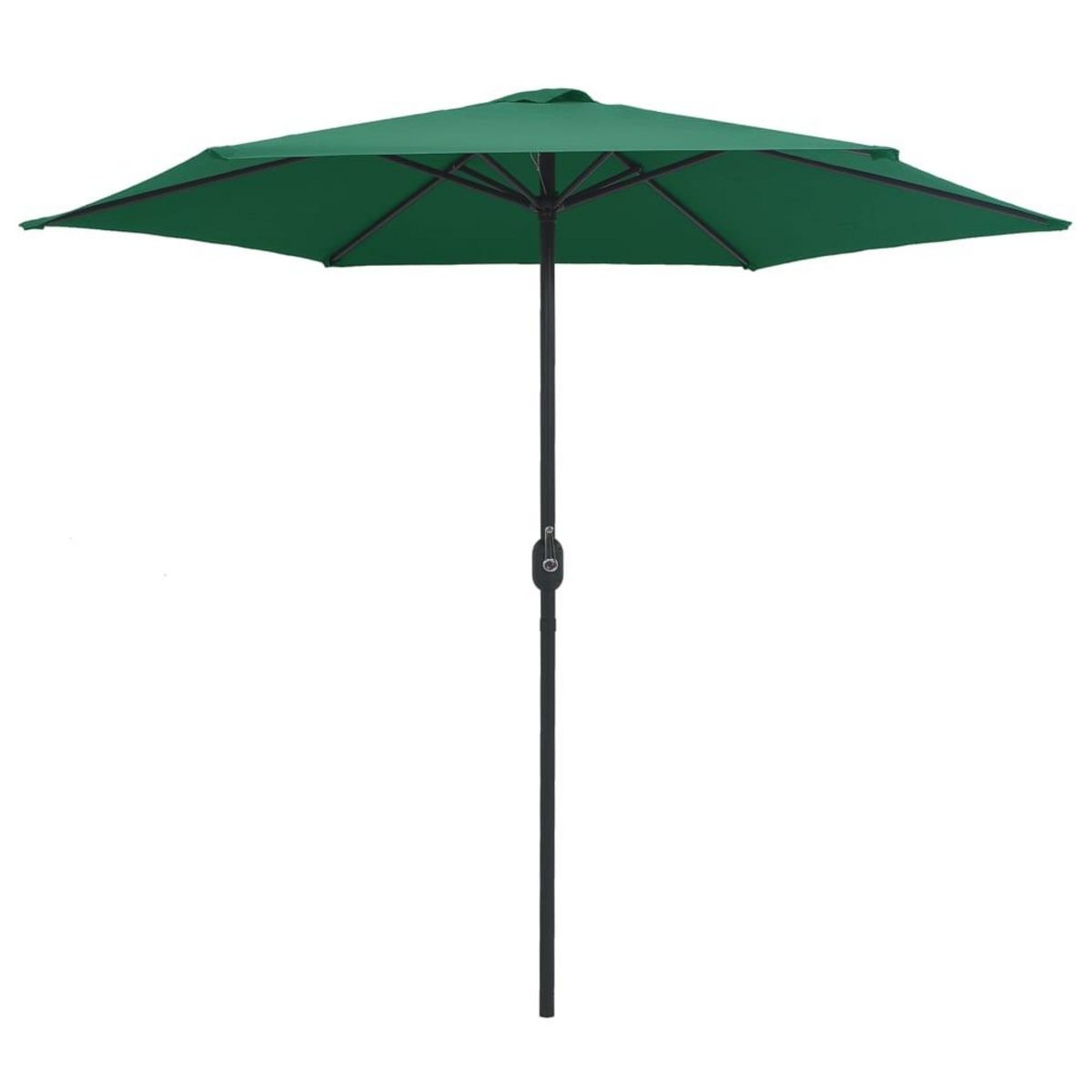 VIDAXL Parasol de jardin et mat en aluminium 270x246 cm Vert