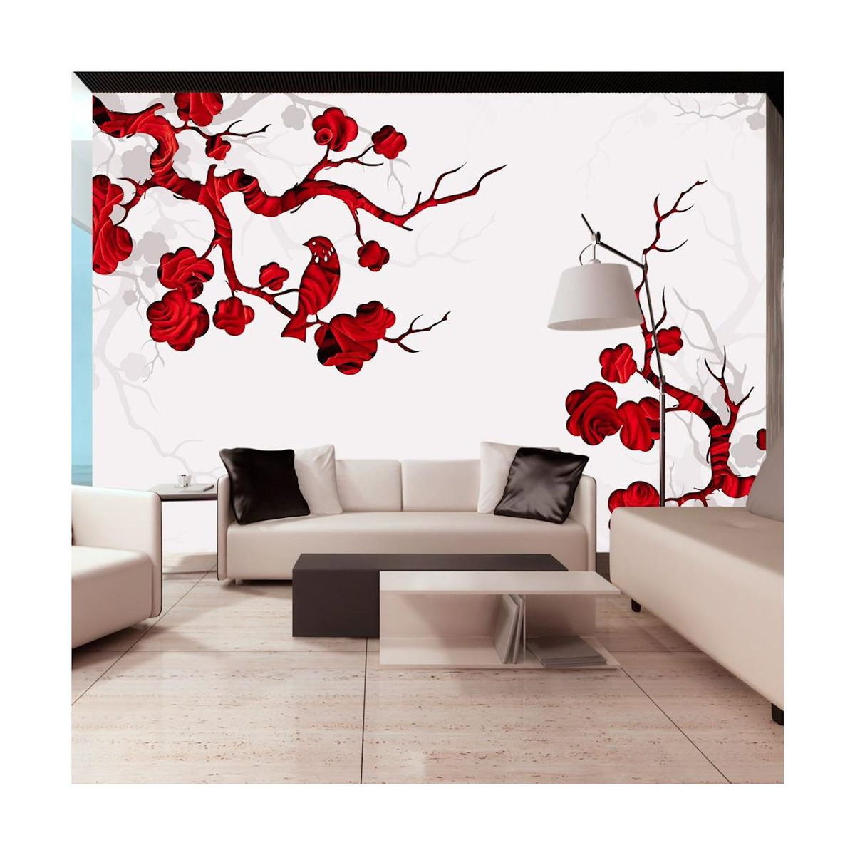 Paris Prix Papier Peint  Red Bush