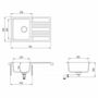 Voir la diapositive 6 : VIDAXL Evier de cuisine reversible a 1 bac en granite creme avec egouttoir
