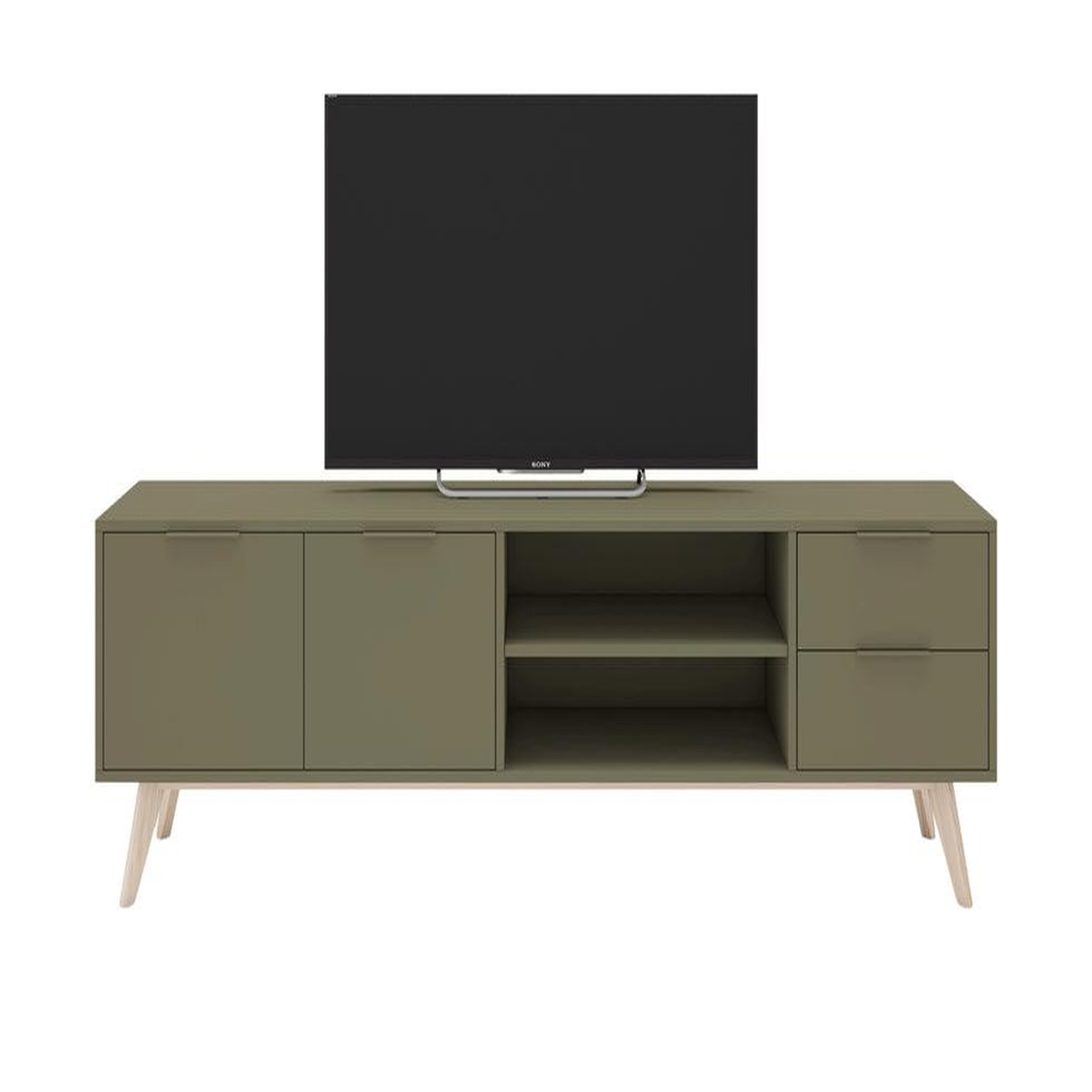 Voir la diapositive 4 : CASANOVA PARIS Uro - meuble tv 180cm en mdf vert