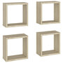 Voir la diapositive 2 : VIDAXL Etageres cube murales 4 pcs Chene sonoma 30x15x30 cm